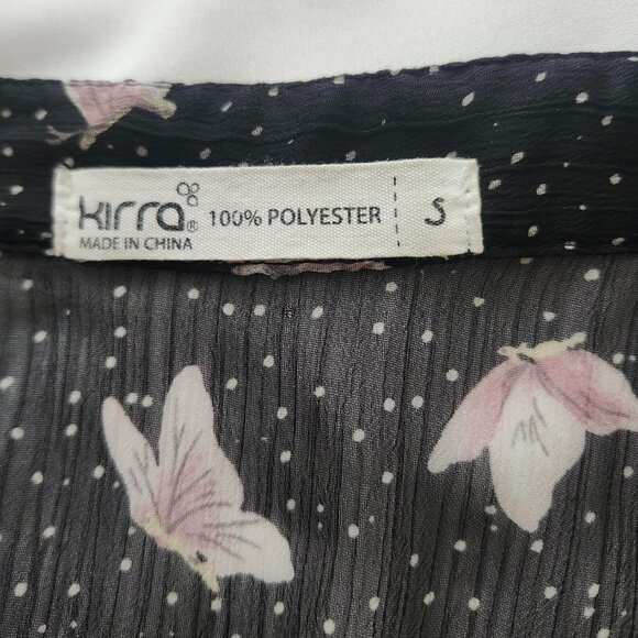 KIRRA SHEER BLACK AND PINK TOP - Picture 4 of 4